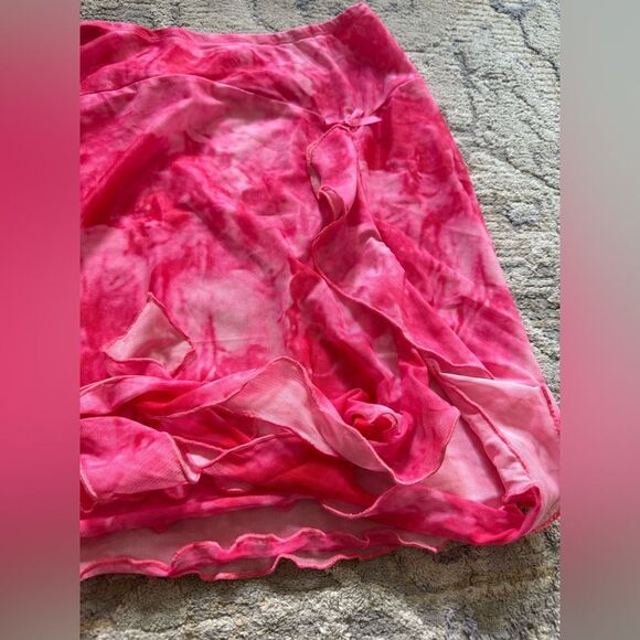 Women’s size L Pink Tie-Dye Mini skirt NWOT - Picture 4 of 7